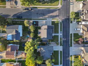 Aerial view of residential area