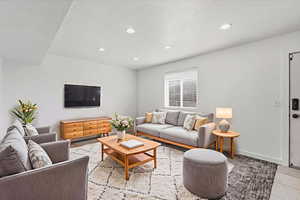 Virtually staged family room