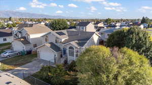 Aerial view of residential area