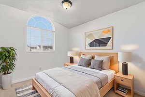 Virtually staged bedroom