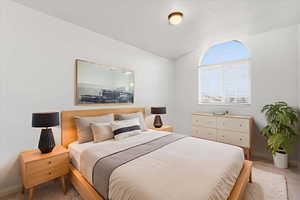 Virtually staged bedroom