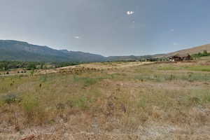 View of mountain background with rural landscape