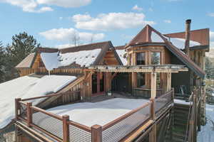 Back of house with french doors