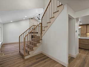 White oak custom railing.