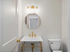 New vintage 1/2 bath with toilet