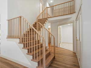 White oak custom railing.