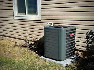 Exterior view of a central air condition unit