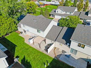 Aerial view of residential area