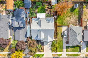 Aerial view of residential area