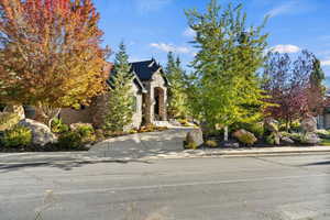 View of front of home with stone siding
