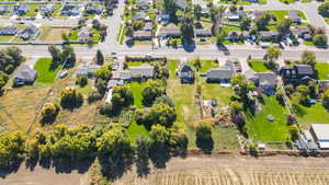 Aerial view of residential area