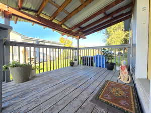 View of wooden deck