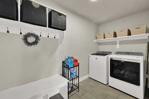 Main Level Laundry and mud room.