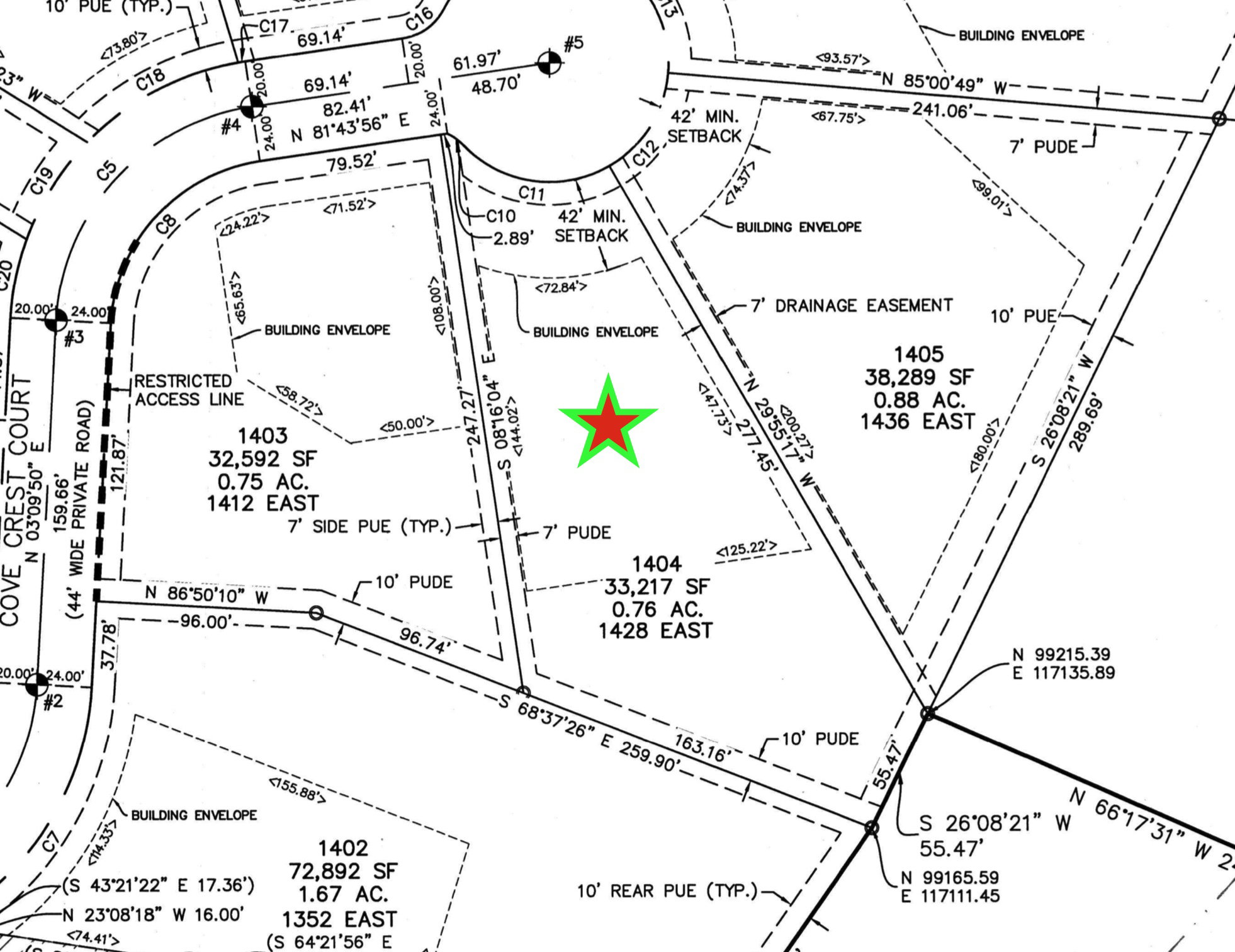 Map of parcels