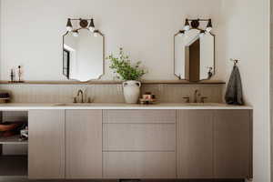 Bathroom with double vanity