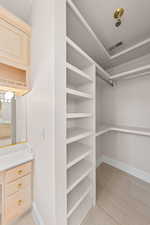 View of spacious closet