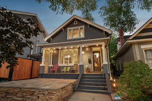View of front of property with a porch