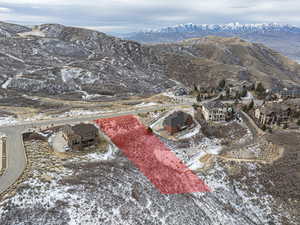 Mountain view with property outlined (approximation)