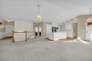 Recessed canned lighting.