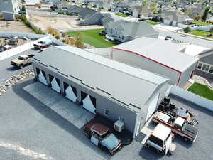 Aerial view of residential area