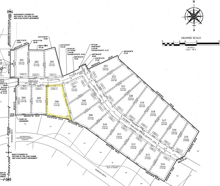 Map of parcels