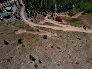 Aerial view of property's location with rural landscape