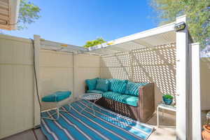 View of patio featuring outdoor lounge area
