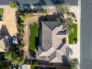 View from above of property