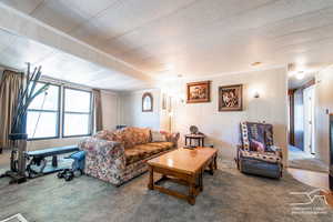 View of carpeted living room