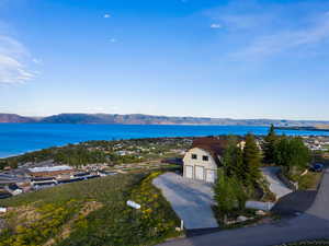 Water view with a mountain backdrop