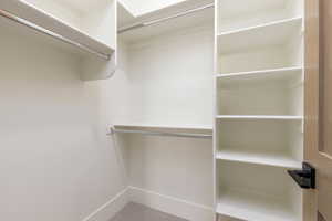 View of walk in closet