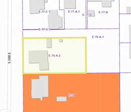 Map / location featuring property boundaries highlighted