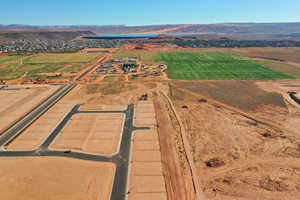 Aerial view of sparsely populated area featuring mountains
