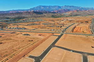 Bird's eye view of a mountain backdrop