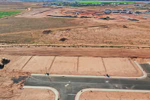 Aerial view of sparsely populated area