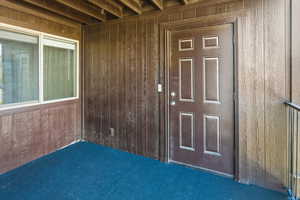 Balcony storage closet