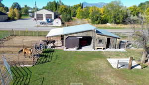 View of outdoor structure featuring an exterior structure and a view of rural / pastoral area