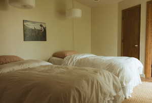 Bedroom with wood finished floors