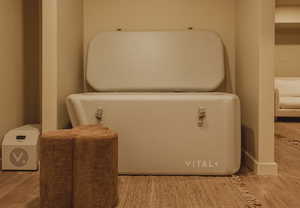 Detailed view of wood finished floors and baseboards