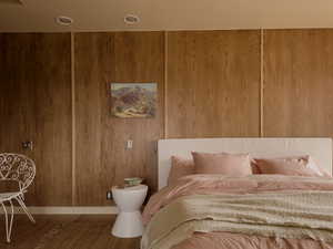 Bedroom featuring wood finished floors