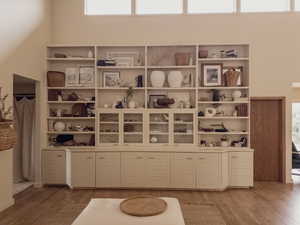 Detailed view of wood finished floors