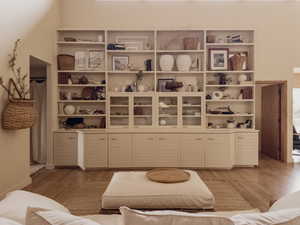 Detailed view of wood finished floors