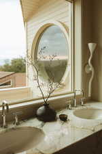 Bathroom view of vanity