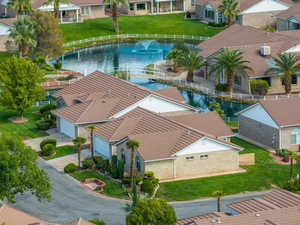 Aerial perspective of suburban area