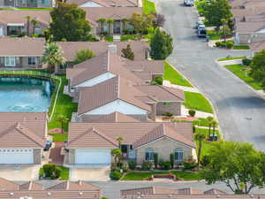 Aerial view of residential area