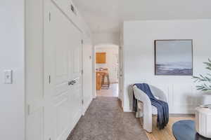 Large coat closet in living room