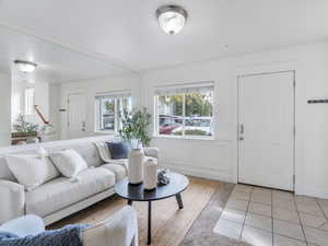 Living room has lots of natural light