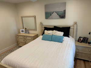 Bedroom with baseboards