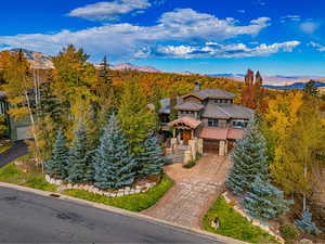 View of subject property with a mountainous background