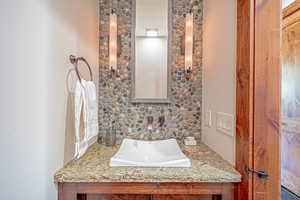 Bathroom featuring vanity